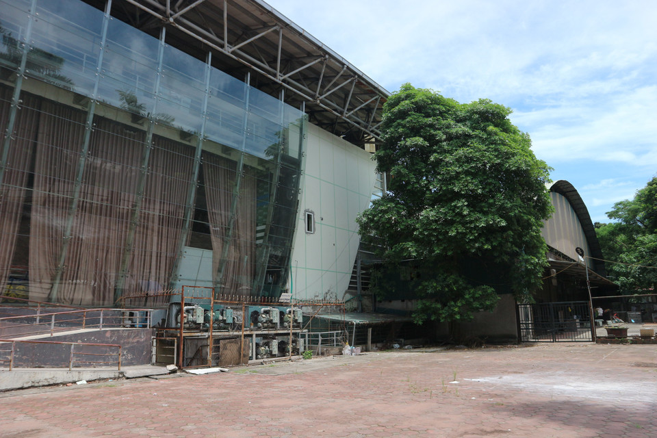 Một hạng mục tại Công viên Tuổi trẻ Thủ đô được xây dựng không đúng quy hoạch. (Ảnh: Mạnh Khánh/TTXVN)