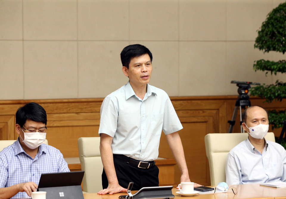 Thứ trưởng Bộ Giao thông vận tải Lê Anh Tuấn phát biểu. (Ảnh: Phạm Kiên/TTXVN)