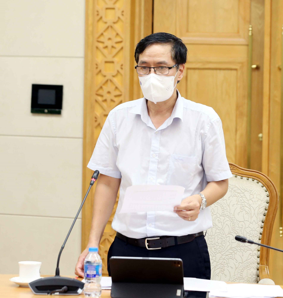 Cục trưởng Cục Y tế dự phòng (Bộ Y tế) Đặng Quang Tấn phát biểu. (Ảnh: Phạm Kiên/TTXVN)