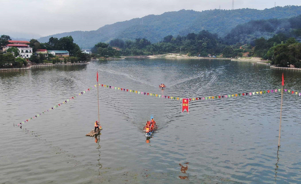 Đây là một trong những chuỗi hoạt động đặc sắc chào mừng Tết Độc lập 2/9 và Ngày hội Văn hóa, Thể thao Các Dân tộc huyện Than Uyên lần thứ XII, Tuần Văn hóa-Du lịch năm 2023. (Ảnh: Quý Trung/TTXVN)