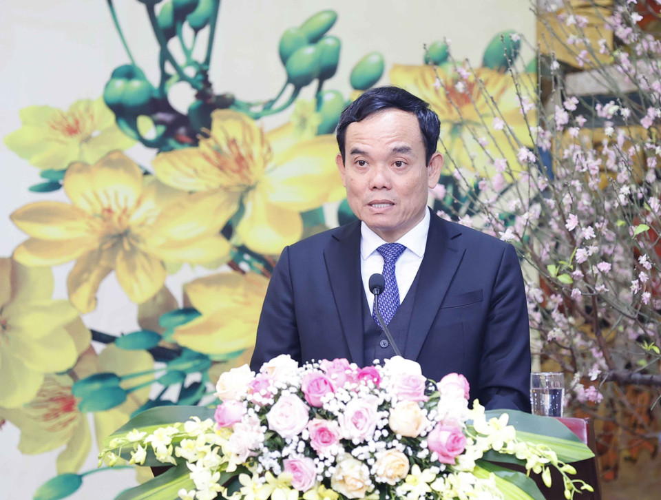 Ông Trần Lưu Quang, Ủy viên Trung ương Đảng, Bí thư Thành ủy Hải Phòng, phát biểu. (Ảnh: Doãn Tấn/TTXVN)