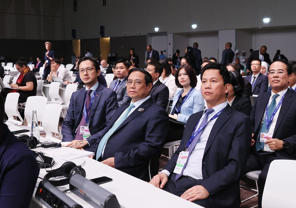 Thủ tướng Phạm Minh Chính tham dự Hội nghị Thượng đỉnh Hành động Khí hậu Thế giới. (Ảnh: Dương Giang/TTXVN)