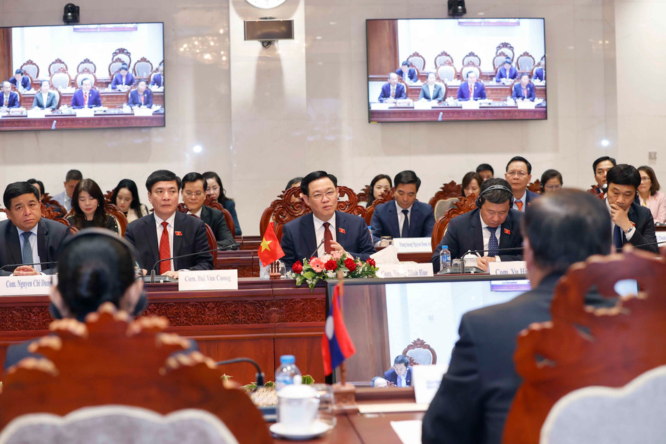 Chủ tịch Quốc hội Vương Đình Huệ phát biểu. (Ảnh: Doãn Tấn/TTXVN)