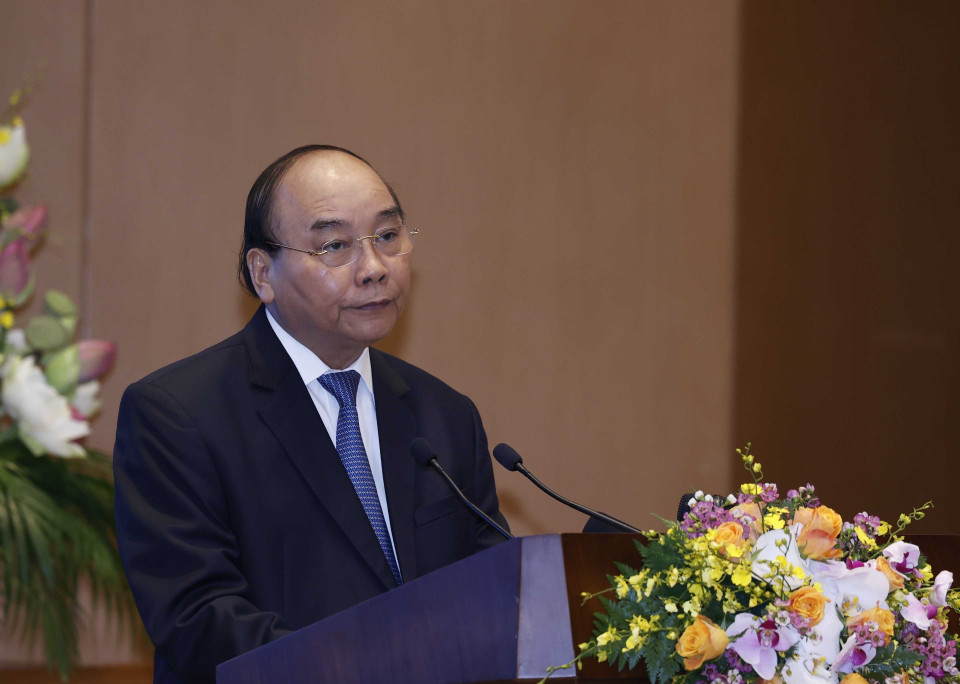 Thủ tướng Nguyễn Xuân Phúc phát biểu. (Ảnh: Thống Nhất/TTXVN)