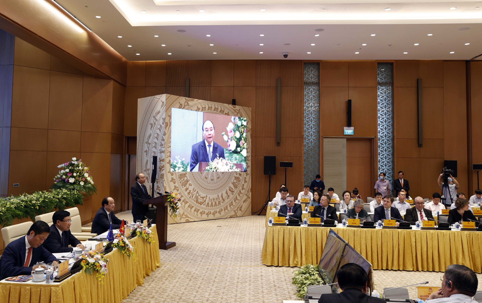 Thủ tướng Nguyễn Xuân Phúc phát biểu. (Ảnh: Thống Nhất/TTXVN)