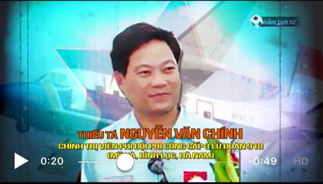 Thiếu tá Nguyễn Văn Chính - Chính trị viên Phi đội phi công cấp 3 Lữ đoàn 918. (Nguồn: Quốc phòng Việt Nam)