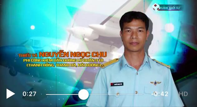 Thiếu tá Nguyễn Ngọc Chu - Phi công kiêm dẫn đường Lữ đoàn 918. (Nguồn: Quốc phòng Việt Nam)