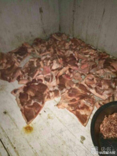 Thịt để chế biến cho học sinh. (Nguồn: QQ)