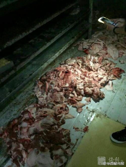 Thịt để chế biến cho học sinh. (Nguồn: QQ)