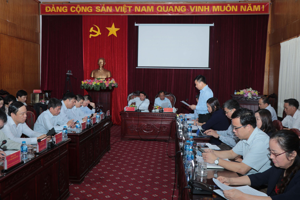 Toàn cảnh buổi làm việc. (Ảnh: Vũ Hoàng Giang/TTXVN)