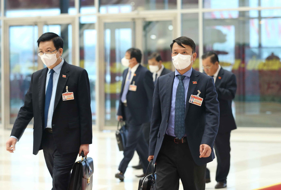 Đồng chí Nguyễn Đức Lợi, Ủy viên Trung ương Đảng, Tổng Giám đốc Thông tấn xã Việt Nam đến dự phiên họp chiều 30/1/2021. (Nguồn: TTXVN)