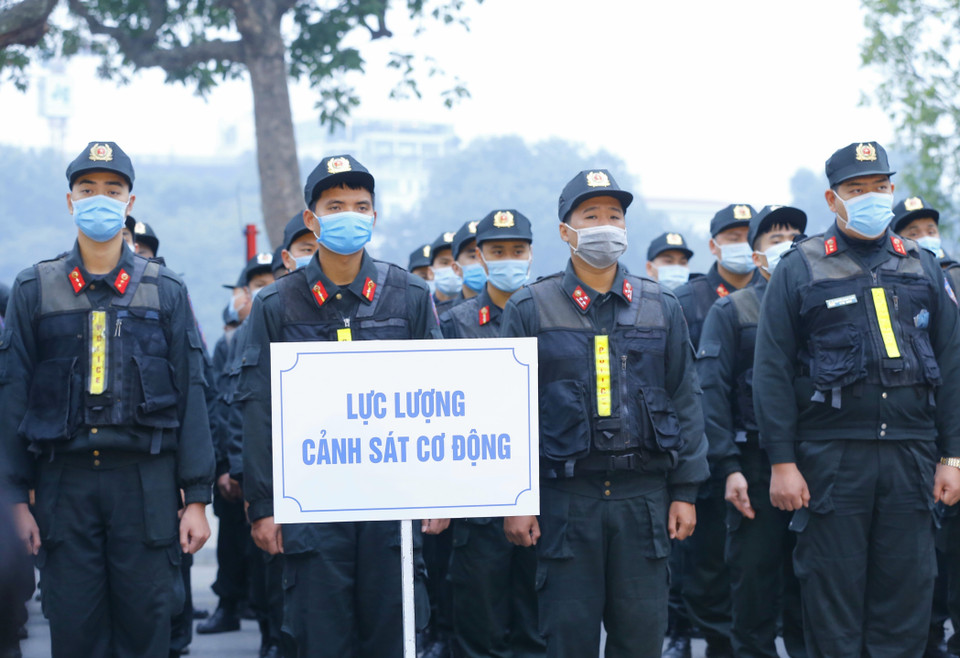 Các lực lượng dự Lễ ra quân. (Ảnh: Doãn Tấn/TTXVN)