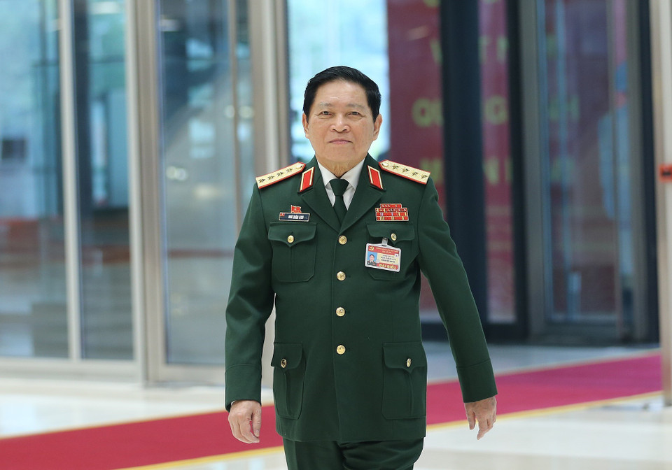 Đại tướng Ngô Xuân Lịch, Ủy viên Bộ Chính trị, Phó Bí thư Quân ủy Trung ương, Bộ trưởng Bộ Quốc phòng đến dự phiên họp chiều 30/1/2021. (Nguồn: TTXVN)