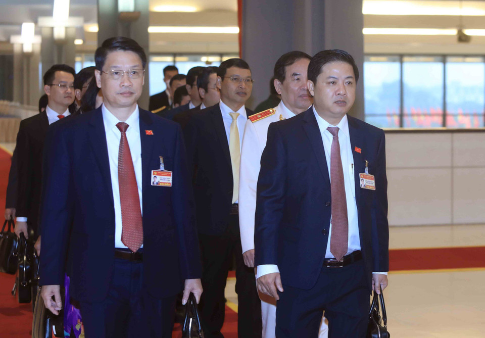 Các đại biểu đến dự Đại hội, sáng 28/1. (Nguồn: TTXVN)