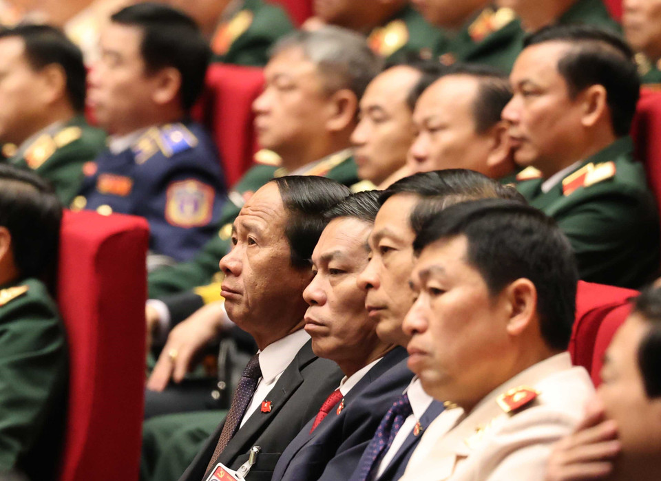 Các đại biểu dự phiên tham luận tại hội trường Trung tâm Hội nghị Quốc gia, sáng 27/1. (Nguồn: TTXVN)