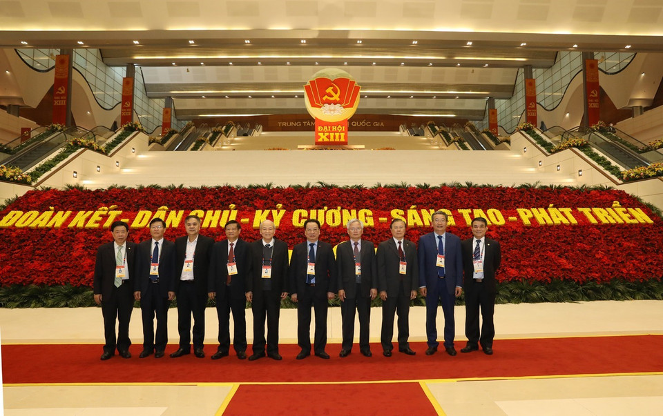 Đại biểu thuộc Hội đồng Lý luận Trung ương dự Đại hội. (Nguồn: TTXVN)