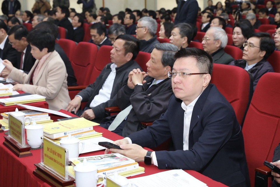 Phó Tổng giám đốc TTXVN Lê Quốc Minh tham dự hội nghị. (Ảnh: Minh Quyết/TTXVN)