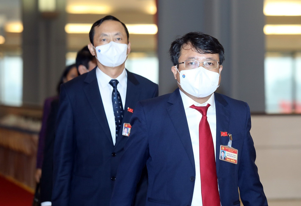 Các đại biểu đến dự phiên họp chiều 30/1. (Nguồn: TTXVN)