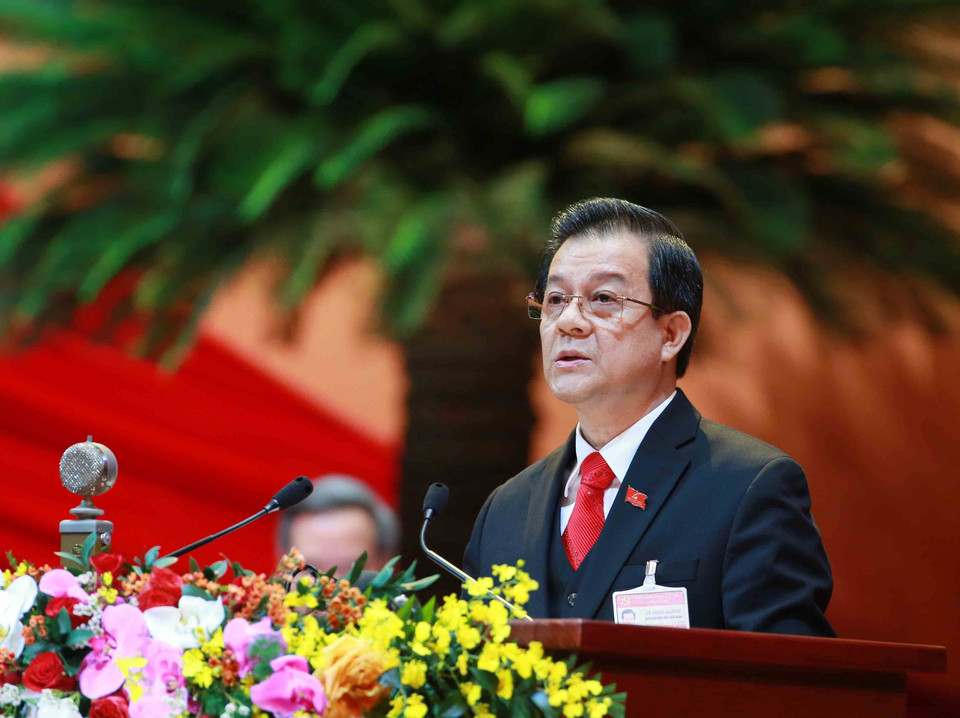 Đồng chí Lê Hồng Quang, Ủy viên Trung ương Đảng, Phó Chánh án Thường trực Toà án nhân Tối cao tại Đại hội. (Nguồn: TTXVN)