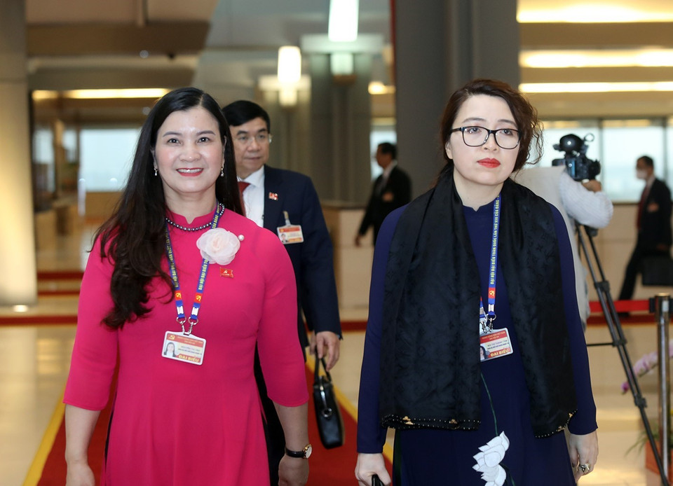 Các đại biểu đến dự phiên họp chiều 30/1. (Nguồn: TTXVN)