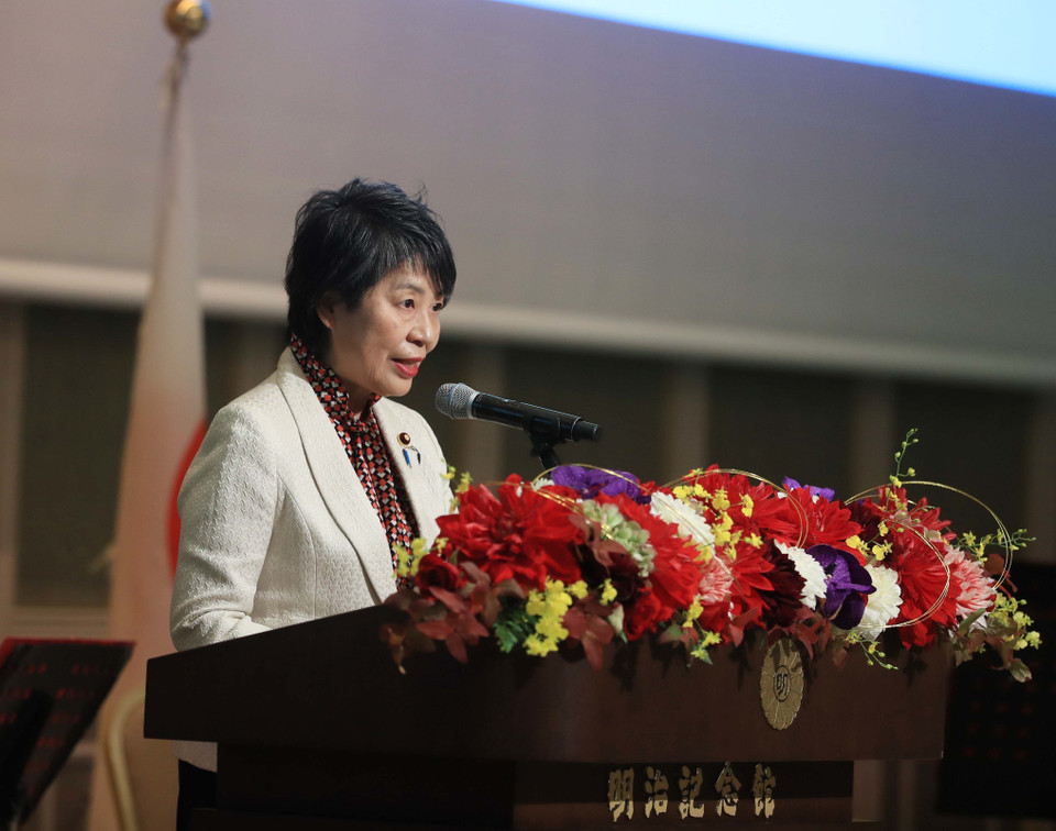 Bà Kamikawa Yoko, Bộ trưởng Ngoại giao Nhật Bản, phát biểu. (Ảnh: Thống Nhất/TTXVN)
