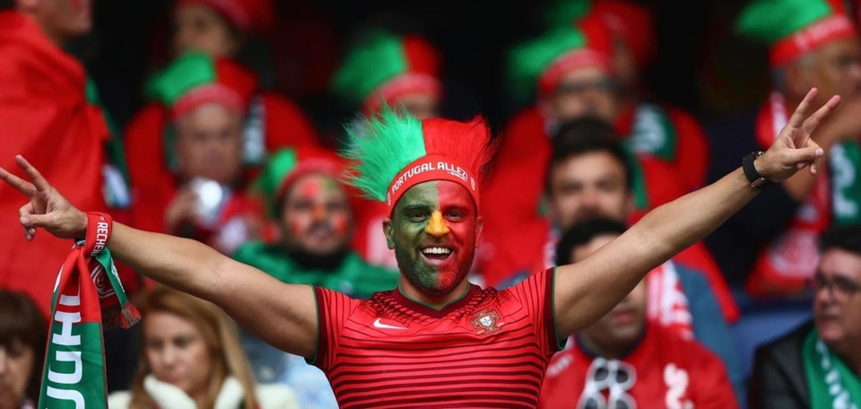 Cổ động viên Bồ Đào Nha. (Ảnh: AFP/TTXVN)