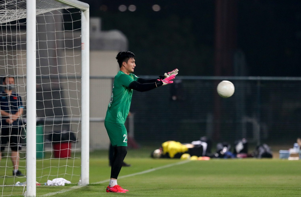 Thủ môn Nguyễn Văn Hoàng. (Ảnh: Hoàng Linh/TTXVN)