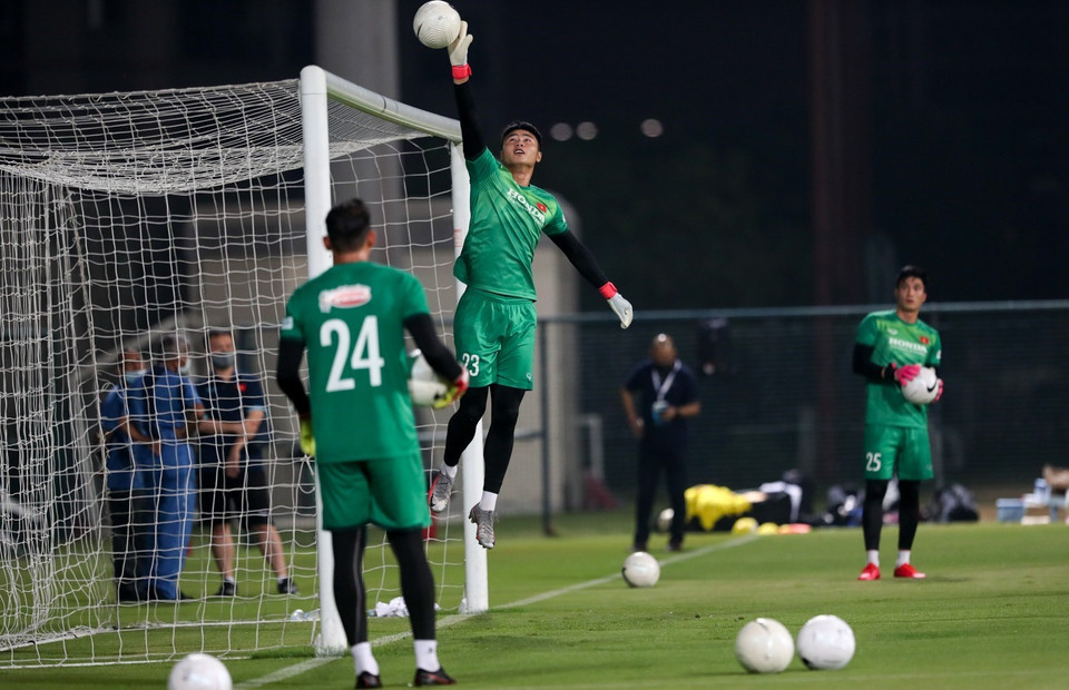 Thủ môn Nguyễn Văn Toản. (Ảnh: Hoàng Linh/TTXVN)