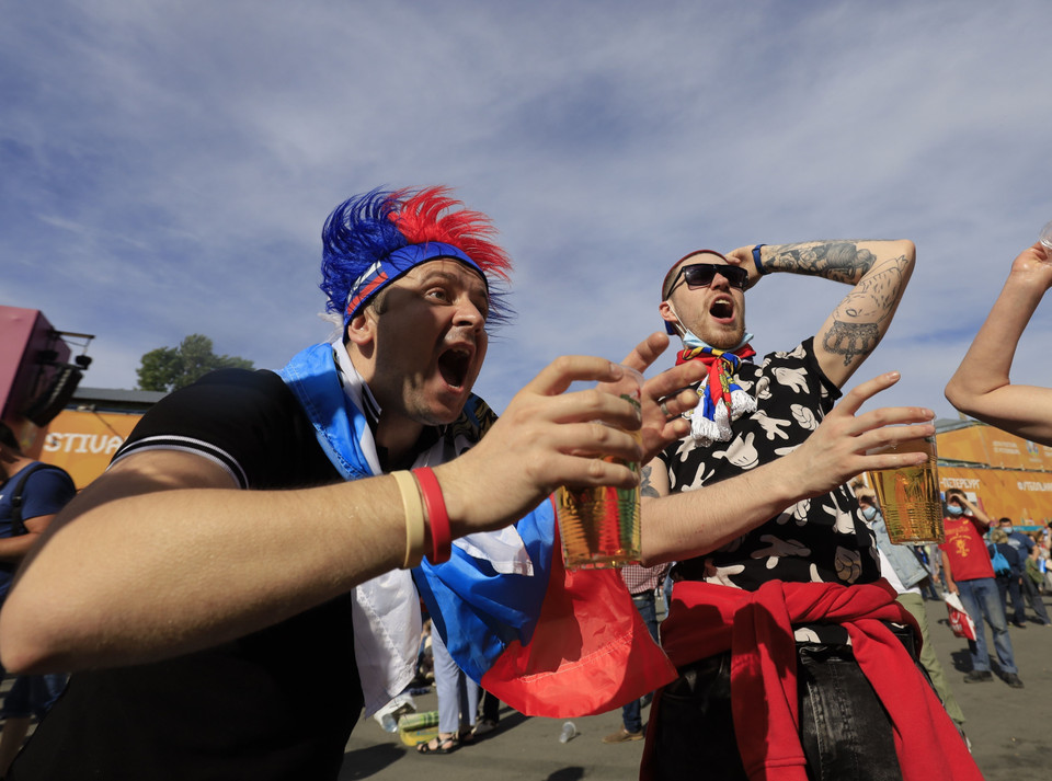 Cổ động viên của đội tuyển Nga. (Ảnh: TTXVN)