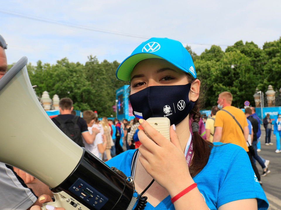 Cổ động viên của đội tuyển Nga. (Ảnh: TTXVN)