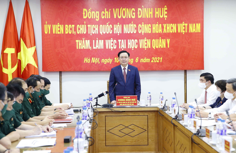 Chủ tịch Quốc hội Vương Đình Huệ phát biểu. (Ảnh: Doãn Tấn/TTXVN)