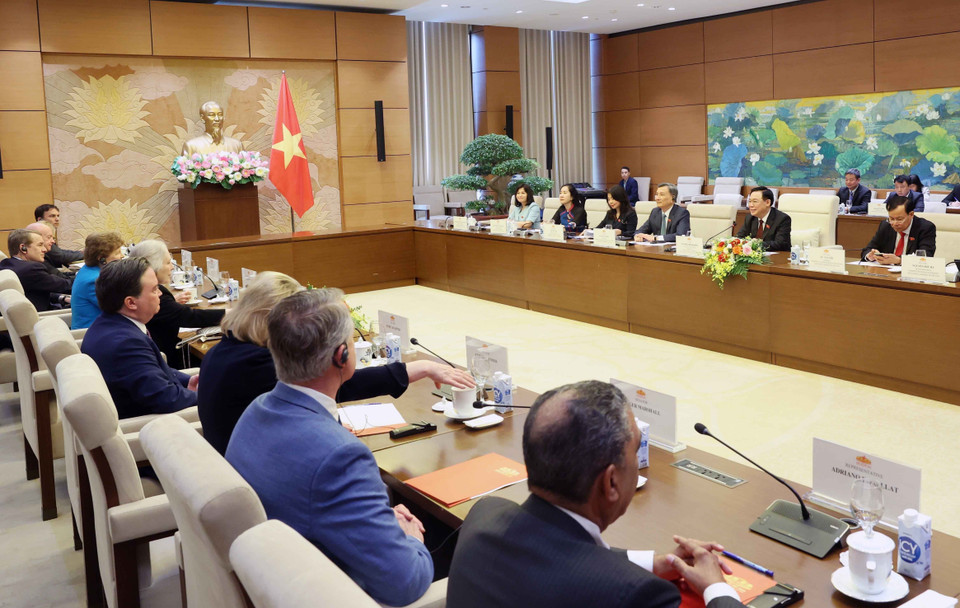 Quang cảnh buổi tiếp. (Ảnh: Nhan Sáng/TTXVN)