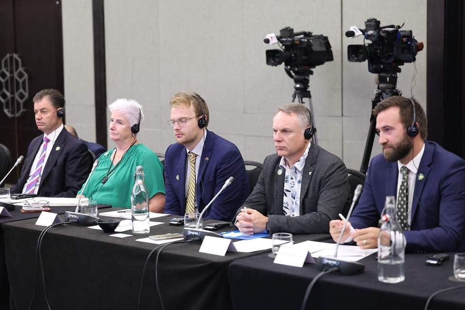 Đại diện các doanh nghiệp New Zealand tham dự toạ đàm. (Ảnh: Dương Giang/TTXVN)