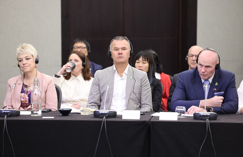 Đại diện các doanh nghiệp New Zealand tham dự toạ đàm. (Ảnh: Dương Giang/TTXVN)