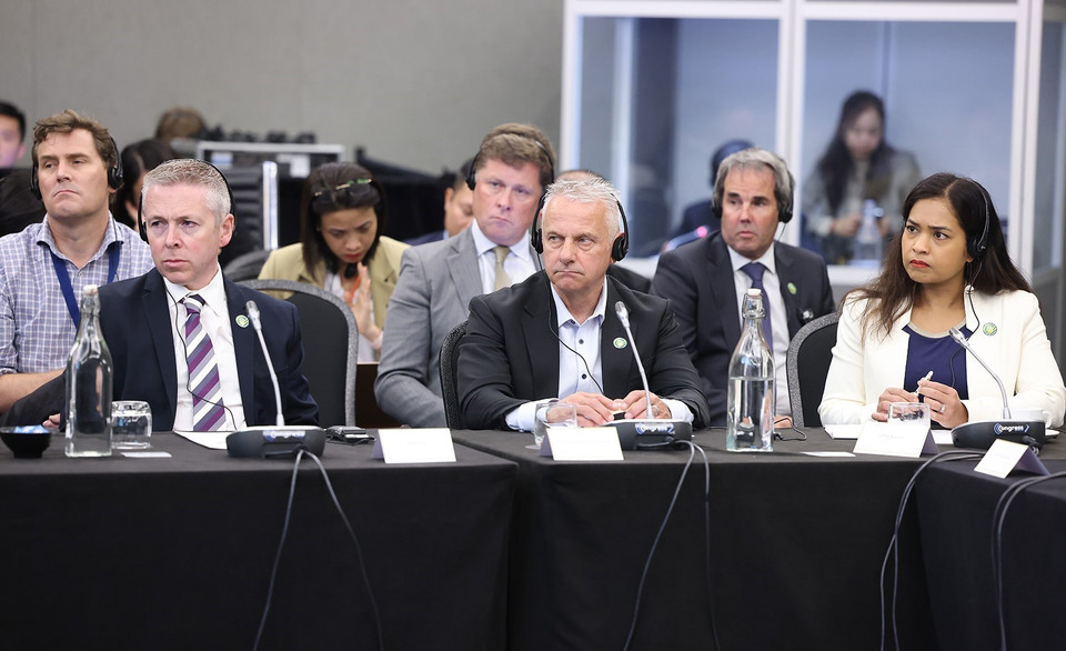 Đại diện các doanh nghiệp New Zealand tham dự toạ đàm. (Ảnh: Dương Giang/TTXVN)