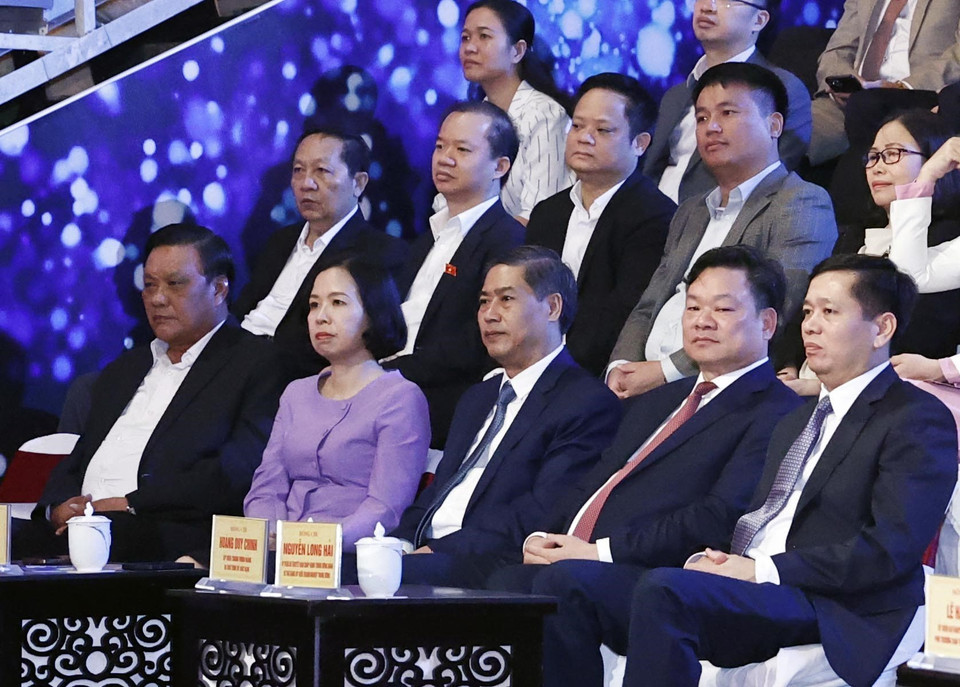 Các đại biểu dự Chương trình “Hồ Chí Minh - Hành trình khát vọng 2022." (Ảnh: Thống Nhất/TTXVN)