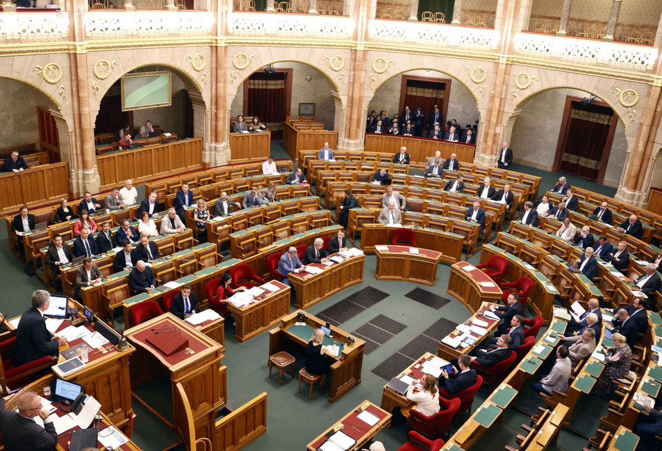 Toàn cảnh Phiên họp toàn thể Quốc hội Hungary. (Ảnh: Doãn Tấn/TTXVN)