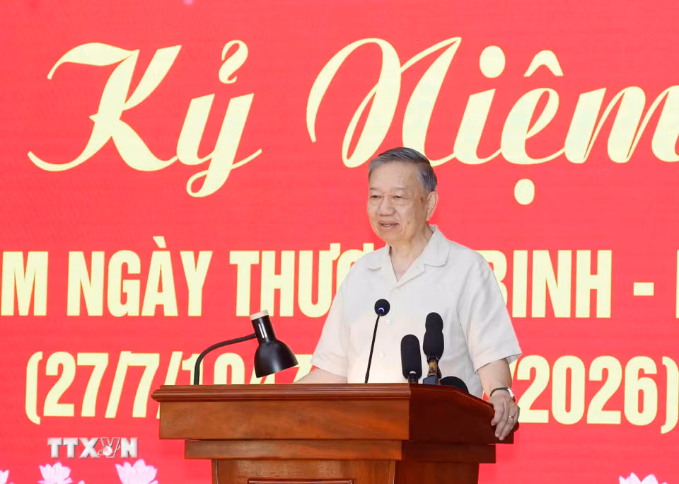 Tổng Bí thư, Chủ tịch nước Tô Lâm phát biểu. (Ảnh: Thống Nhất/TTXVN) ​