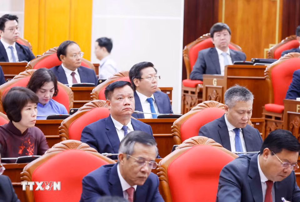 Các đại biểu tham dự Hội nghị lần thứ ba Ban Chấp hành Trung ương Đảng khoá XIV. (Ảnh: Thống Nhất/TTXVN)