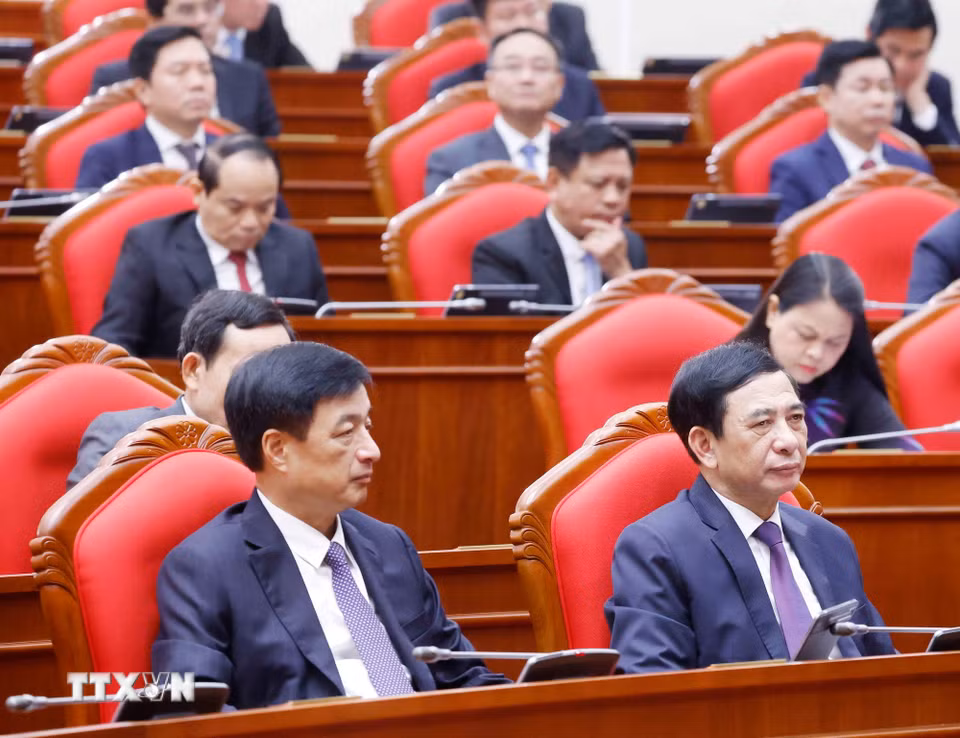 Các đại biểu tham dự Hội nghị lần thứ ba Ban Chấp hành Trung ương Đảng khoá XIV. (Ảnh: Thống Nhất/TTXVN)