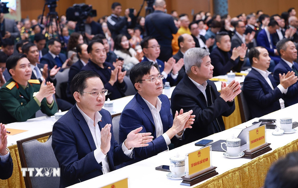 Các đại biểu dự lễ phát động. (Ảnh: Dương Giang/TTXVN)