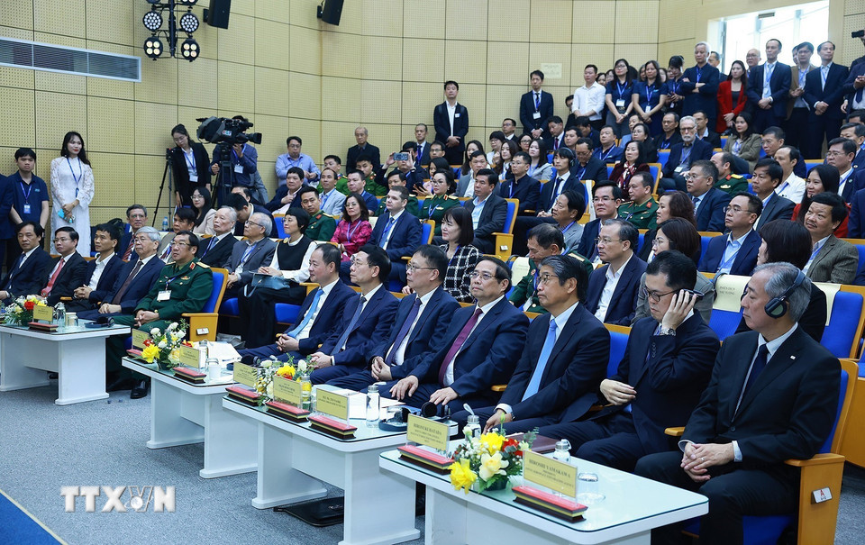 Thủ tướng Phạm Minh Chính tham dự “Diễn đàn vũ trụ Việt Nam-Nhật Bản 2026: Hợp tác cho kỷ nguyên mới." (Ảnh: Dương Giang/TTXVN)