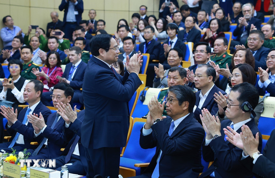 Thủ tướng Phạm Minh Chính tham dự “Diễn đàn vũ trụ Việt Nam-Nhật Bản 2026: Hợp tác cho kỷ nguyên mới.” (Ảnh: Dương Giang/TTXVN)