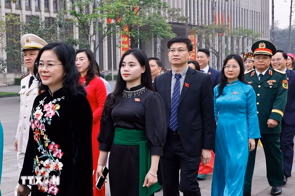 Đại biểu Quốc hội dự khai mạc Kỳ họp thứ nhất, Quốc hội khóa XVI. (Ảnh: Doãn Tấn/TTXVN)