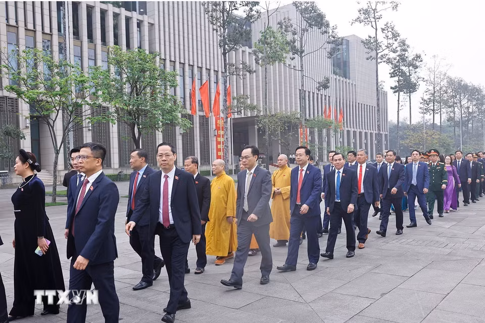 Đại biểu Quốc hội dự khai mạc Kỳ họp thứ nhất, Quốc hội khóa XVI. (Ảnh: Doãn Tấn/TTXVN)