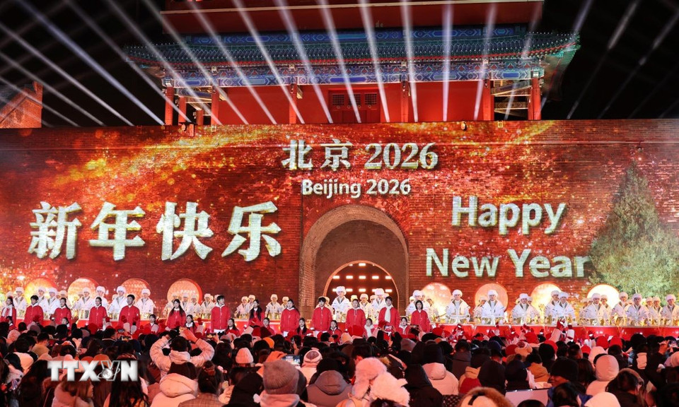 Thành phố Bắc Kinh hân hoan đón chào năm mới (Ảnh: Hải Yến/TTXVN)