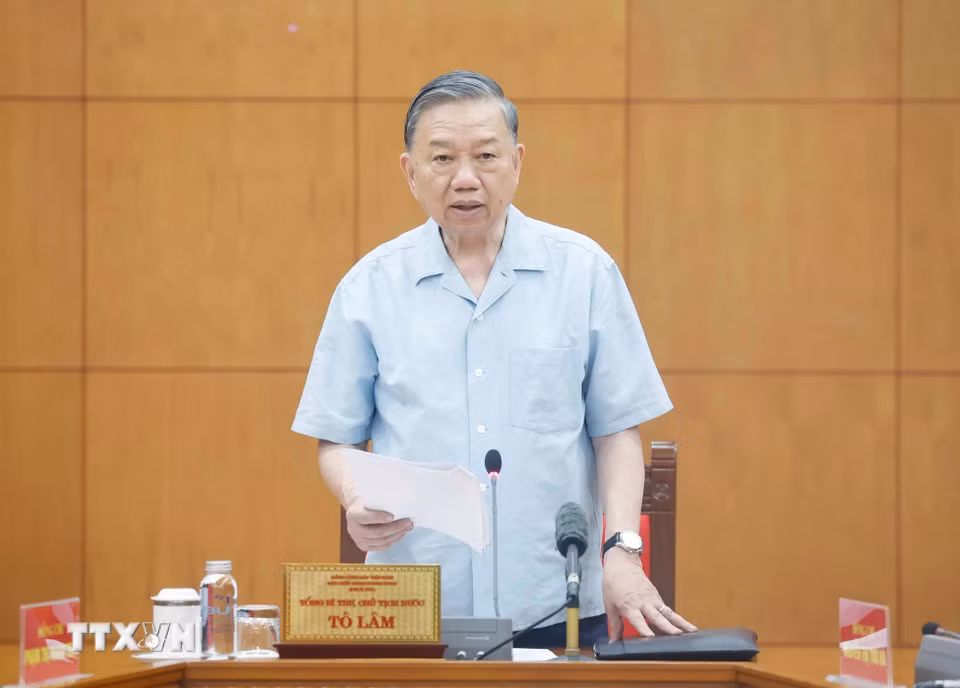 Tổng Bí thư, Chủ tịch nước Tô Lâm phát biểu. (Ảnh: Thống Nhất/TTXVN)