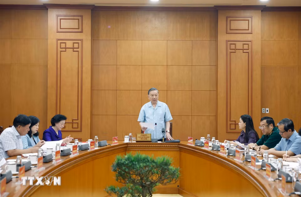 Tổng Bí thư, Chủ tịch nước Tô Lâm phát biểu. (Ảnh: Thống Nhất/TTXVN)