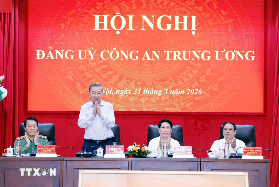Tổng Bí thư Tô Lâm và các đại biểu tại Hội nghị. (Ảnh: Thống Nhất/TTXVN)