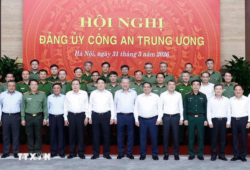 Tổng Bí thư Tô Lâm và các đại biểu. (Ảnh: Thống Nhất/TTXVN)